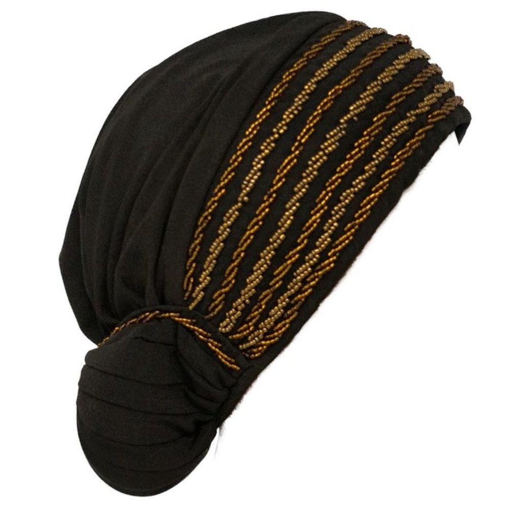 Green and Gold Hand Women Turban